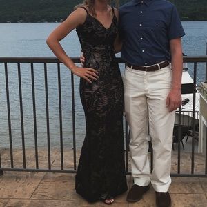 Black sequin formal dress